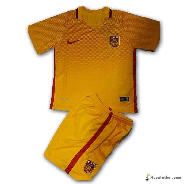 Camiseta China Replica Segunda Ropa Niños 2017 Amarillo